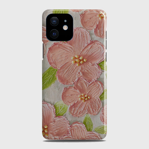 iPhone 12 Mini Cover - Floral Series - Design 9 - Pink & Green - Matte Finish - Snap On Hard Case with LifeTime Colors Guarantee