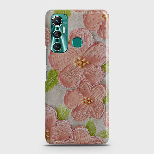 Infinix Hot 11 Cover - Floral Series - Design 9 - Pink & Green - Matte Finish - Snap On Hard Case with LifeTime Colors Guarantee