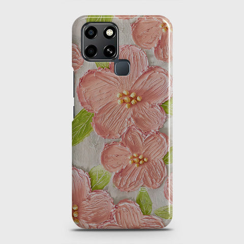 Infinix Smart 6 Cover - Floral Series - Design 9 - Pink & Green - Matte Finish - Snap On Hard Case with LifeTime Colors Guarantee