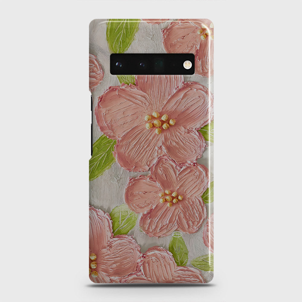 Google Pixel 6 Pro Cover - Floral Series - Design 9 - Pink & Green - Matte Finish - Snap On Hard Case with LifeTime Colors Guarantee