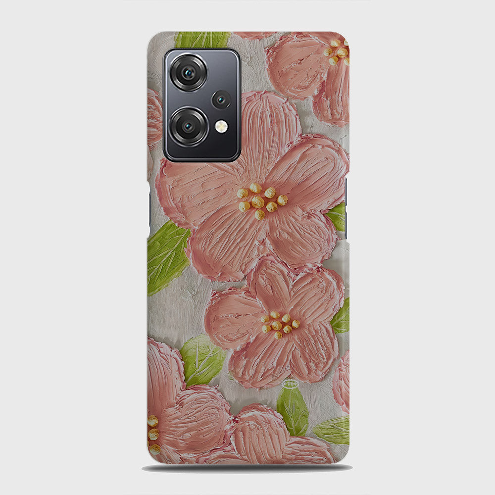 OnePlus Nord CE 2 Lite 5G Cover - Floral Series - Design 9 - Pink & Green - Matte Finish - Snap On Hard Case with LifeTime Colors Guarantee