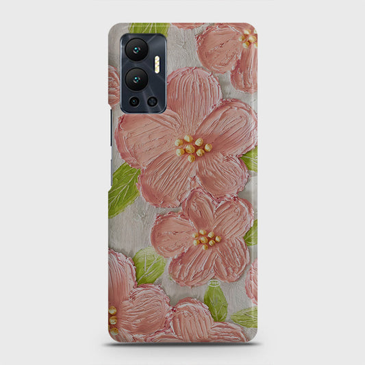 Infinix Hot 12 Cover - Floral Series - Design 9 - Pink & Green - Matte Finish - Snap On Hard Case with LifeTime Colors Guarantee