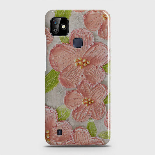 Infinix Smart HD 2021 Cover - Floral Series - Design 9 - Pink & Green - Matte Finish - Snap On Hard Case with LifeTime Colors Guarantee