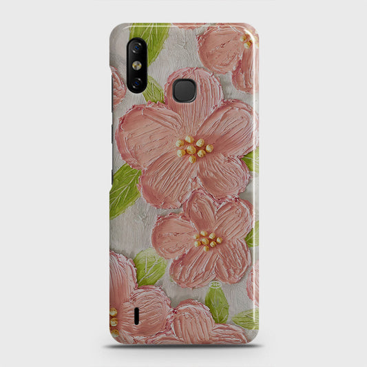 Infinix Smart 4 Cover - Floral Series - Design 9 - Pink & Green - Matte Finish - Snap On Hard Case with LifeTime Colors Guarantee