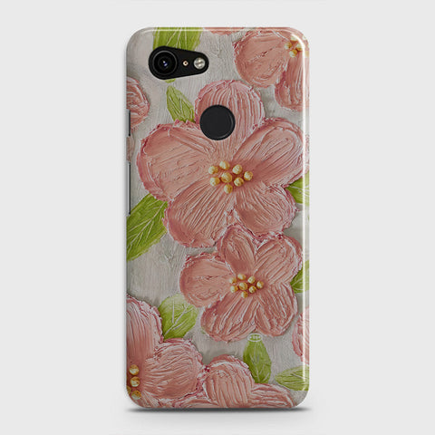 Google Pixel 3 Cover - Floral Series - Design 9 - Pink & Green - Matte Finish - Snap On Hard Case with LifeTime Colors Guarantee