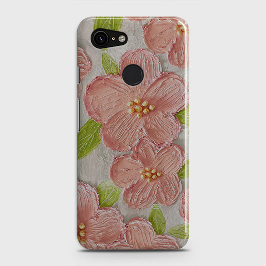 Google Pixel 3 XL Cover - Floral Series - Design 9 - Pink & Green - Matte Finish - Snap On Hard Case with LifeTime Colors Guarantee