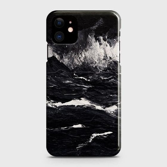 iPhone 12 Cover - Black Ocean Marble Trendy Printed Hard Case with Life Time Colors Guarantee(B31) 1 ( Fast Delivery )