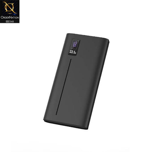 Aspor A336 20000mAh 22.5W Ultra-Fast Digital LED Display Power Bank - Black