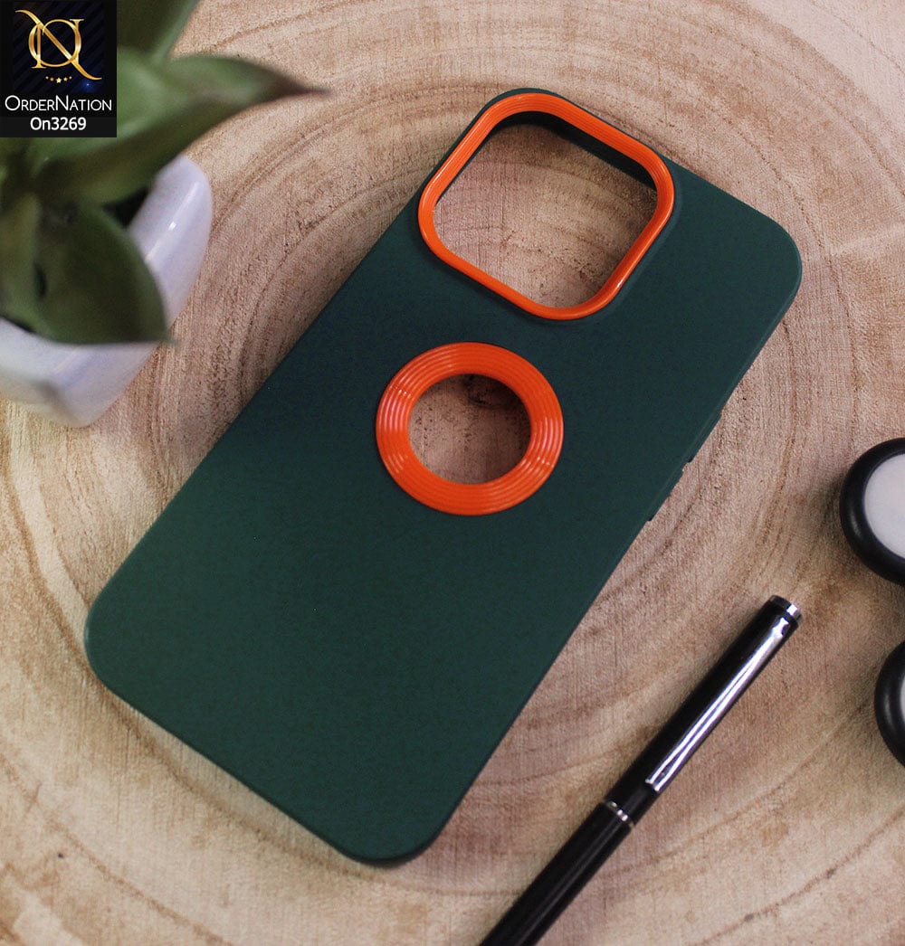 iPhone 13 Pro Cover - Green - New Soft Protective Silicone Case with Logo Hole