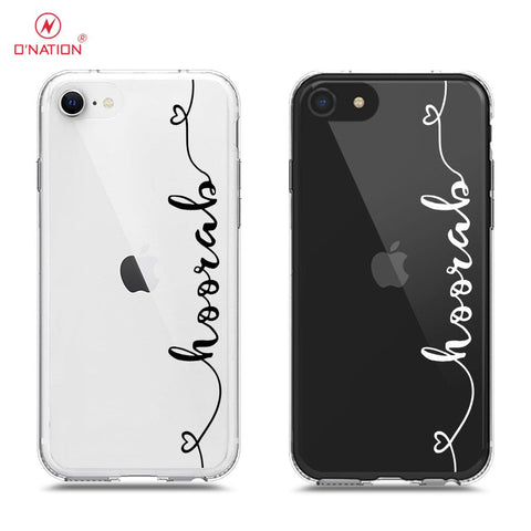 iPhone SE 2020 Cover - Personalised Name Series - 8 Designs - Clear Phone Case - Soft Silicon Borders