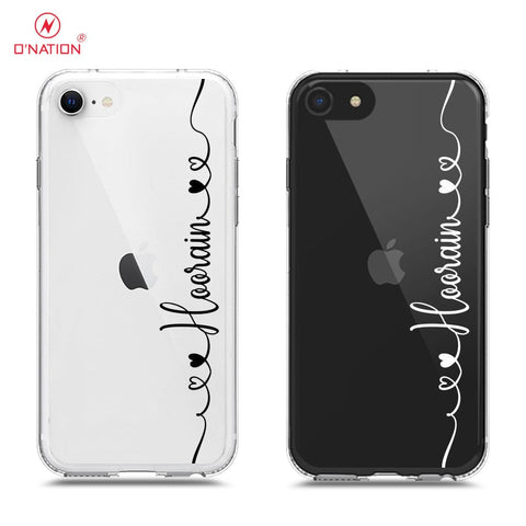 iPhone SE 2020 Cover - Personalised Name Series - 8 Designs - Clear Phone Case - Soft Silicon Borders