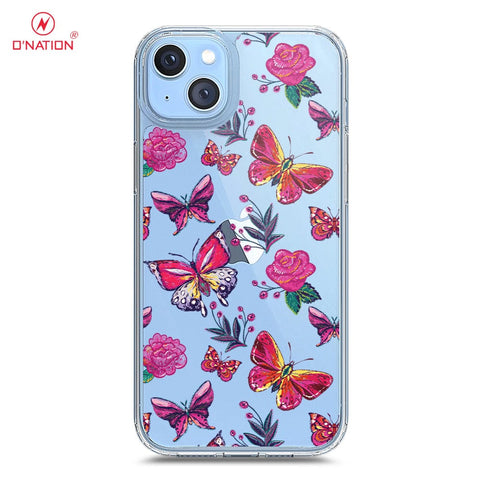 iPhone 14 Plus Cover - O'Nation Butterfly Dreams Series - 9 Designs - Clear Phone Case - Soft Silicon Borders