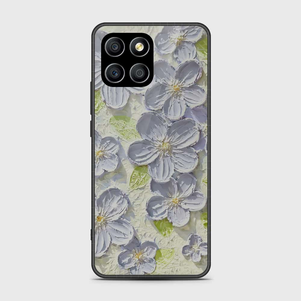 Honor X6 Cover - Floral Series - Design 12 - Grey & Green - HQ Premium Shine Durable Shatterproof Case