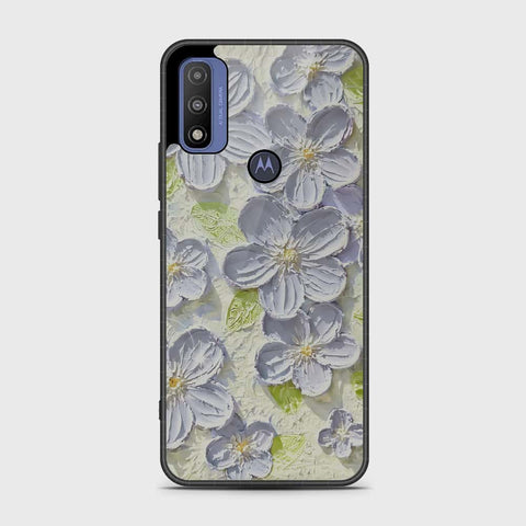 Motorola G Pure 2021 Cover - Floral Series - Design 12 - Grey & Green - HQ Premium Shine Durable Shatterproof Case