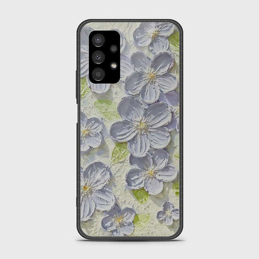 Samsung Galaxy A13 Cover - Floral Series - Design 12 - Grey & Green - HQ Premium Shine Durable Shatterproof Case