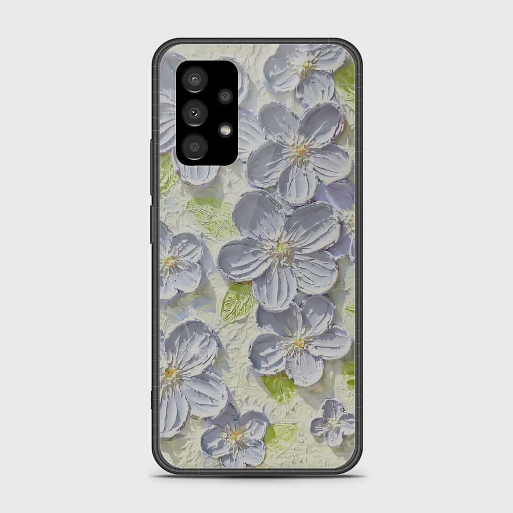 Samsung Galaxy A53 5G Cover - Floral Series - Design 12 - Grey & Green - HQ Premium Shine Durable Shatterproof Case