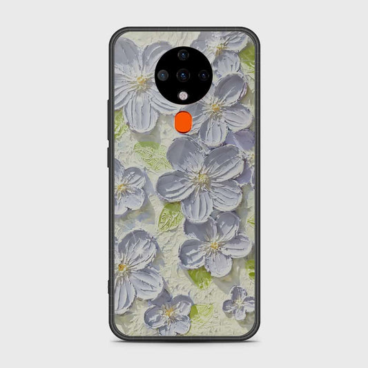 Tecno Spark 6 Cover - Floral Series - Design 12 - Grey & Green - HQ Premium Shine Durable Shatterproof Case