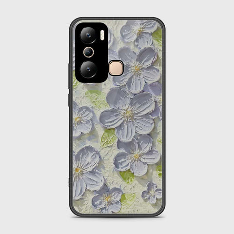 Infinix Hot 20i Cover - Floral Series - Design 12 - Grey & Green - HQ Premium Shine Durable Shatterproof Case