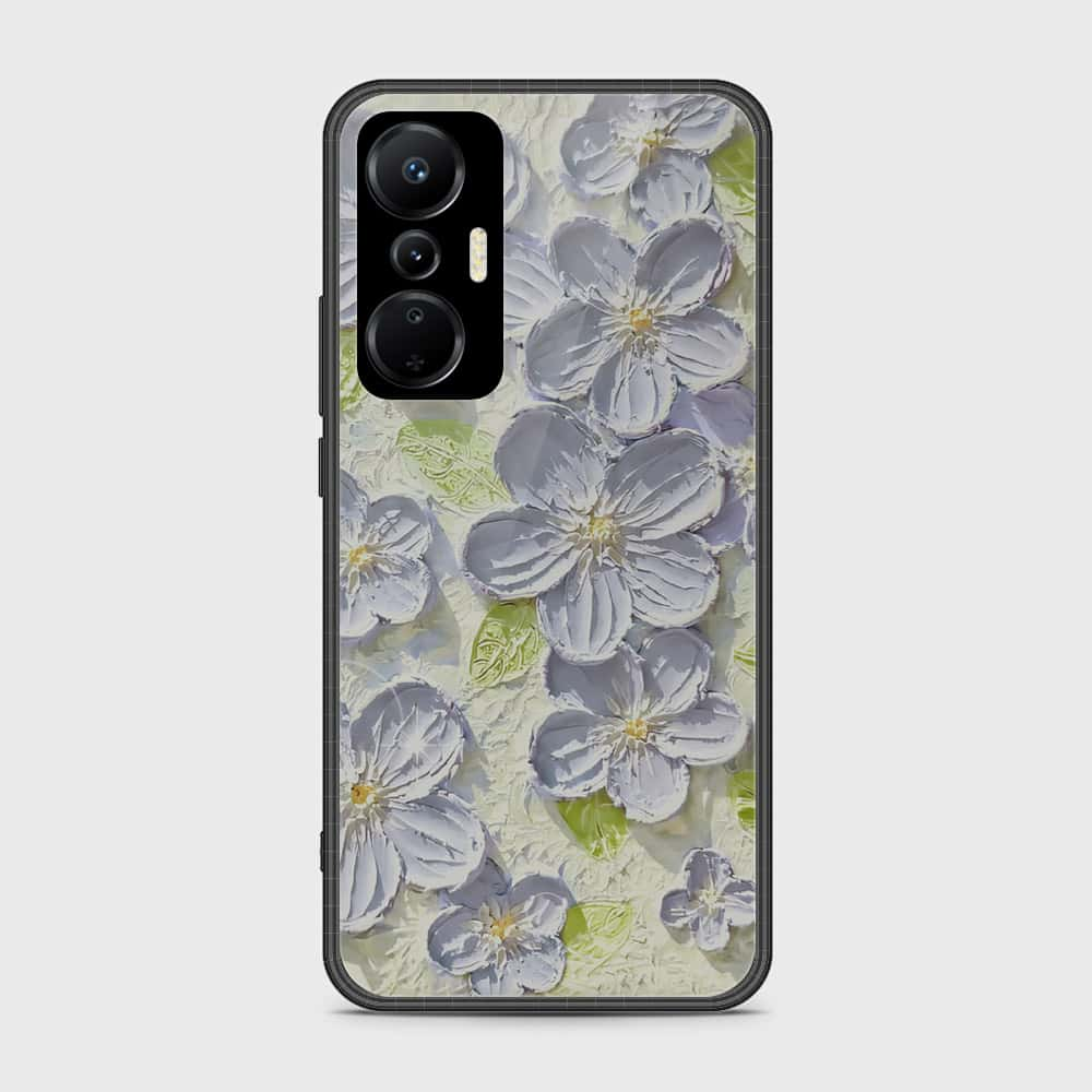 Infinix Hot 20s Cover - Floral Series - Design 12 - Grey & Green - HQ Premium Shine Durable Shatterproof Case