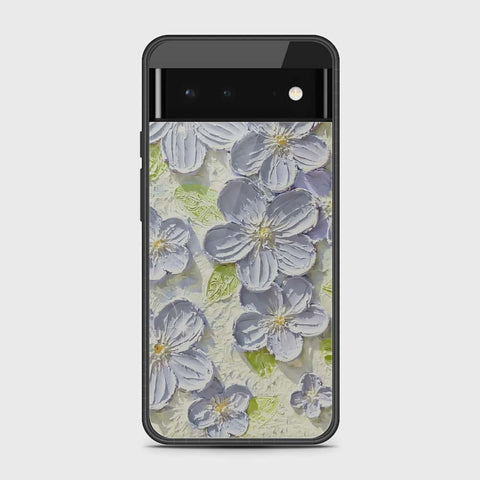 Google Pixel 6 Cover - Floral Series - Design 12 - Grey & Green - HQ Premium Shine Durable Shatterproof Case