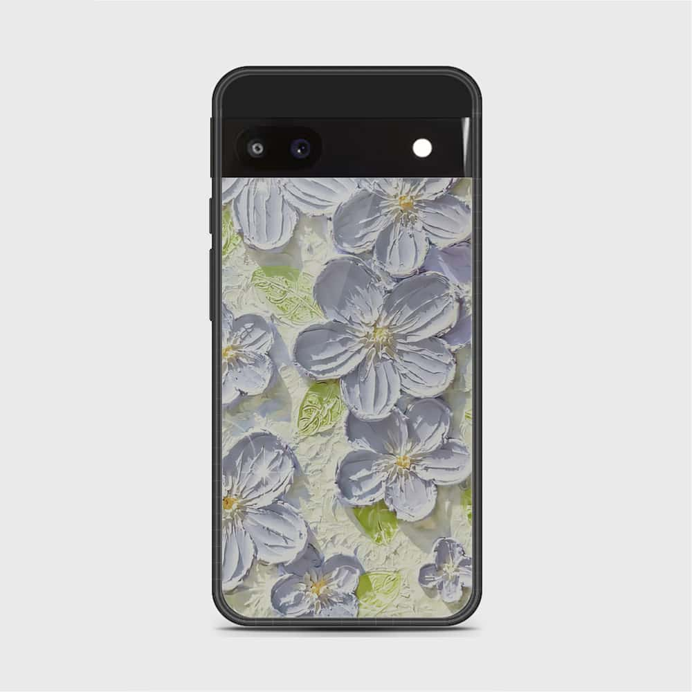 Google Pixel 6a Cover - Floral Series - Design 12 - Grey & Green - HQ Premium Shine Durable Shatterproof Case