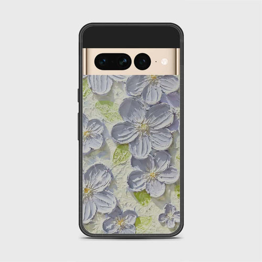 Google Pixel 7 Pro Cover - Floral Series - Design 12 - Grey & Green - HQ Premium Shine Durable Shatterproof Case