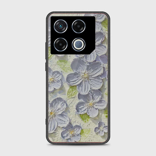 Infinix GT 20 Pro Cover - Floral Series - Design 12 - Grey & Green - HQ Premium Shine Durable Shatterproof Case