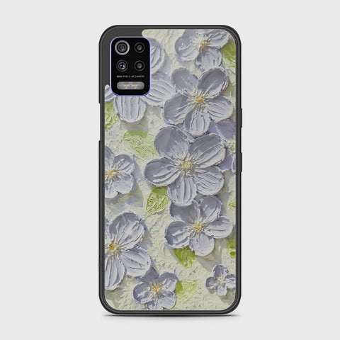 LG K52 Cover - Floral Series - Design 12 - Grey & Green - HQ Premium Shine Durable Shatterproof Case