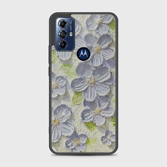 Motorola Moto G Play 2023 Cover - Floral Series - Design 12 - Grey & Green - HQ Premium Shine Durable Shatterproof Case