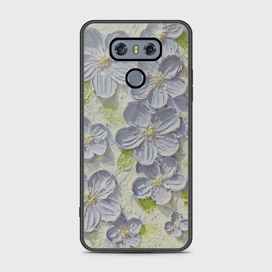 LG G6 Cover - Floral Series - Design 12 - Grey & Green - HQ Premium Shine Durable Shatterproof Case