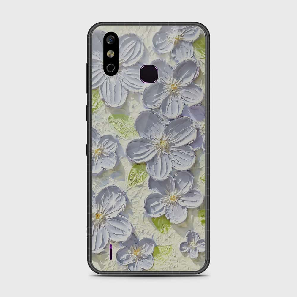 Infinix Smart 4 Cover - Floral Series - Design 12 - Grey & Green - HQ Premium Shine Durable Shatterproof Case