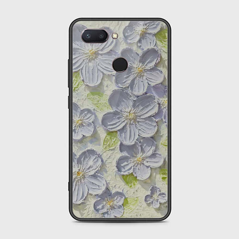 Xiaomi Mi 8 Lite Cover - Floral Series - Design 12 - Grey & Green - HQ Premium Shine Durable Shatterproof Case