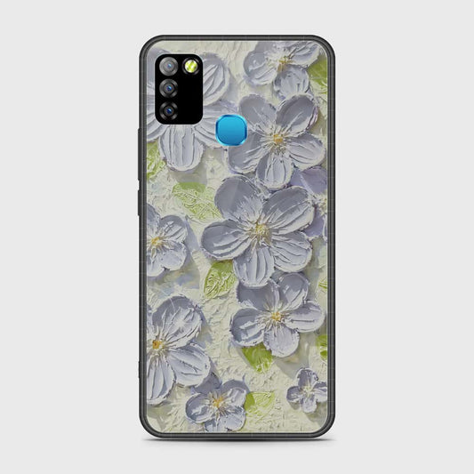 Infinix Smart 5 Cover - Floral Series - Design 12 - Grey & Green - HQ Premium Shine Durable Shatterproof Case