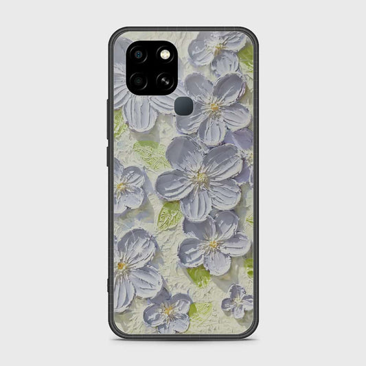 Infinix Smart 6 Cover - Floral Series - Design 12 - Grey & Green - HQ Premium Shine Durable Shatterproof Case