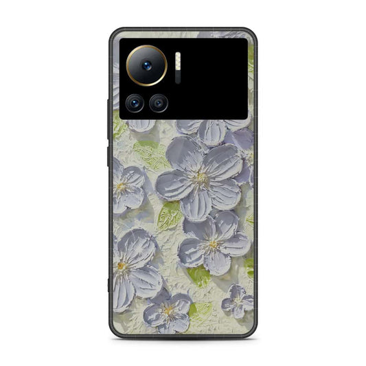 Infinix Note 12 VIP Cover - Floral Series - Design 12 - Grey & Green - HQ Premium Shine Durable Shatterproof Case