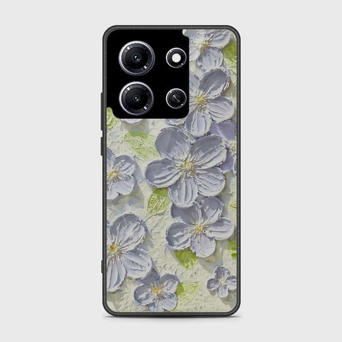 Infinix Note 30i Cover - Floral Series - Design 12 - Grey & Green - HQ Premium Shine Durable Shatterproof Case