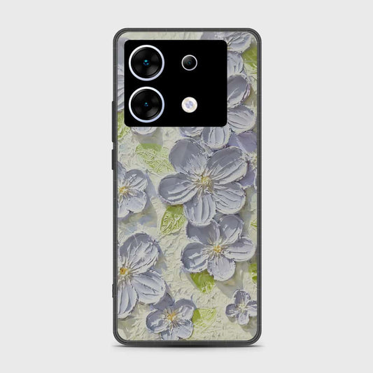 Infinix Zero 30 5G Cover - Floral Series - Design 12 - Grey & Green - HQ Premium Shine Durable Shatterproof Case