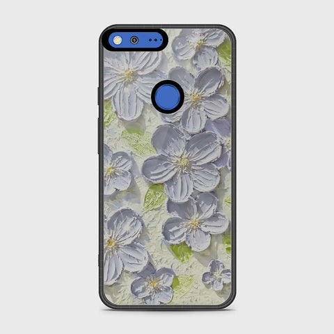 Google Pixel XL Cover - Floral Series - Design 12 - Grey & Green - HQ Premium Shine Durable Shatterproof Case