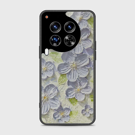 Tecno Camon 30 Premier 5G Cover - Floral Series - Design 12 - Grey & Green - HQ Premium Shine Durable Shatterproof Case