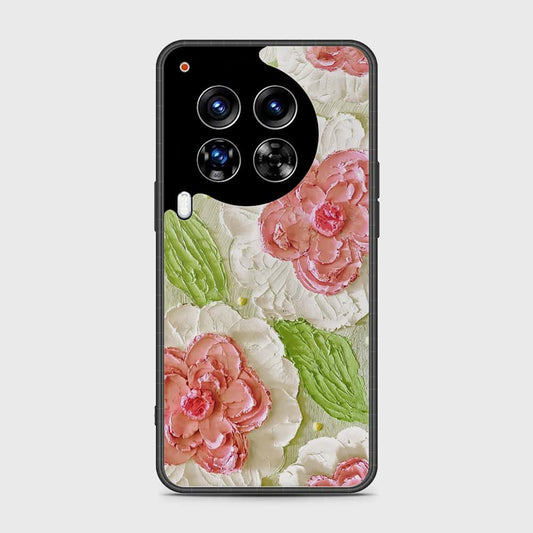 Tecno Camon 30 Premier 5G Cover - Floral Series - Design 13 - Offwhite & Green - HQ Premium Shine Durable Shatterproof Case