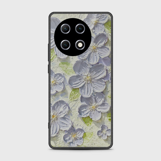 Tecno Camon 30S Cover - Floral Series - Design 12 - Grey & Green - HQ Premium Shine Durable Shatterproof Case