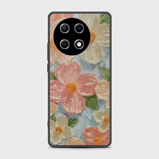 Tecno Camon 30S Cover - Floral Series - Design 16 - Cyan & Pink - HQ Premium Shine Durable Shatterproof Case