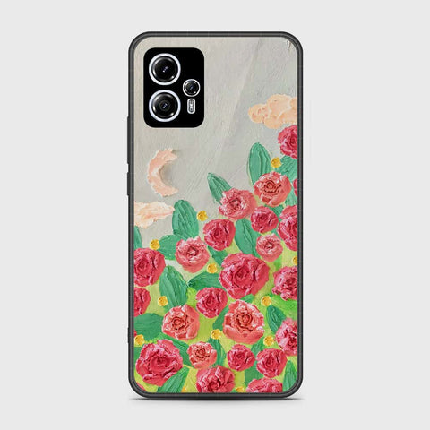 Motorola Moto G13 Cover - Floral Series - Design 10 - Red & Green - HQ Premium Shine Durable Shatterproof Case