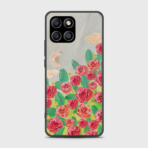 Honor X6 Cover - Floral Series - Design 10 - Red & Green - HQ Premium Shine Durable Shatterproof Case