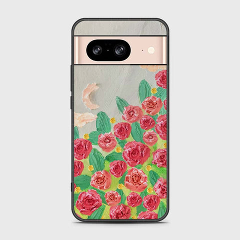 Google Pixel 8 Cover - Floral Series - Design 10 - Red & Green - HQ Premium Shine Durable Shatterproof Case