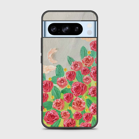 Google Pixel 8 Pro Cover - Floral Series - Design 10 - Red & Green - HQ Premium Shine Durable Shatterproof Case