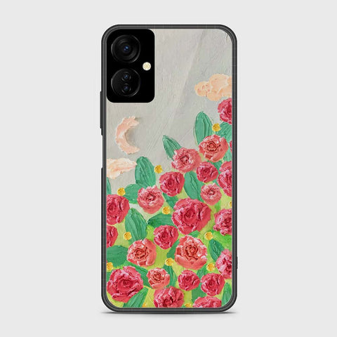 Tecno Camon 19 Neo Cover - Floral Series - Design 10 - Red & Green - HQ Premium Shine Durable Shatterproof Case