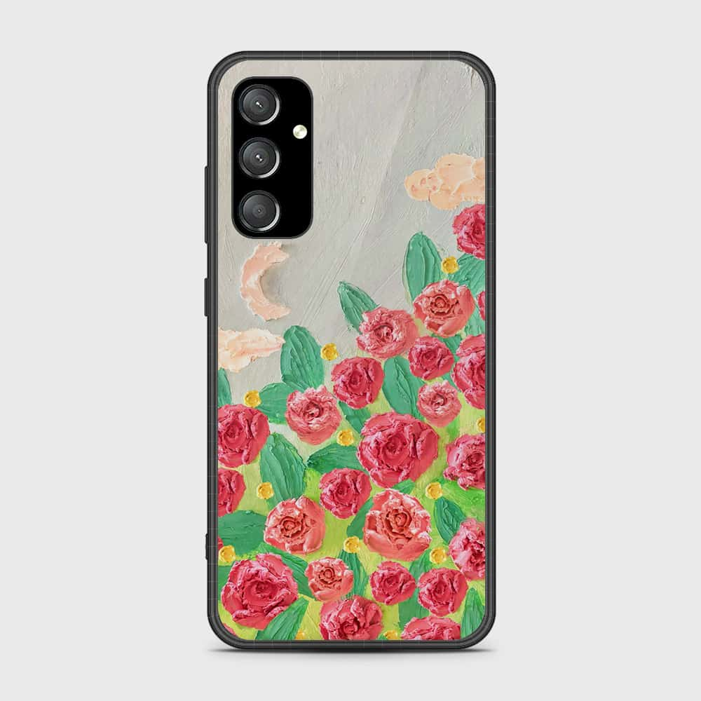 Samsung Galaxy A14 5G Cover - Floral Series - Design 10 - Red & Green - HQ Premium Shine Durable Shatterproof Case