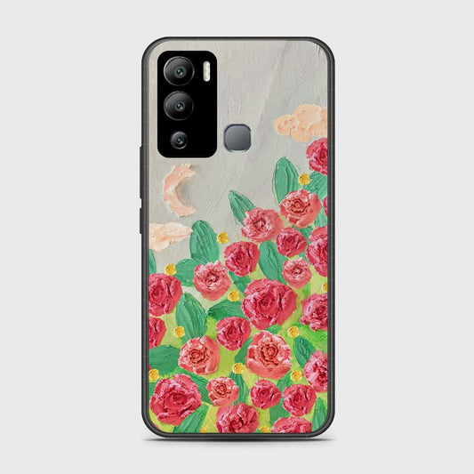 Infinix Hot 12i Cover - Floral Series - Design 10 - Red & Green - HQ Premium Shine Durable Shatterproof Case