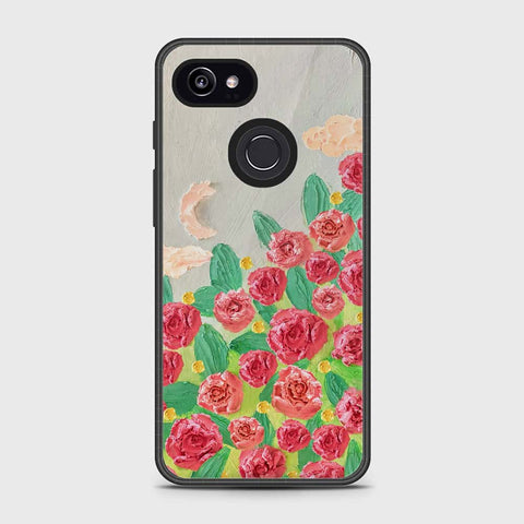 Google Pixel 3 Cover - Floral Series - Design 10 - Red & Green - HQ Premium Shine Durable Shatterproof Case